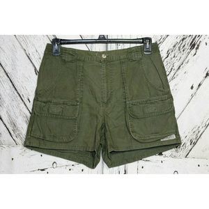 Army Green High Waist Outdoors Cargo Shorts Sz 10